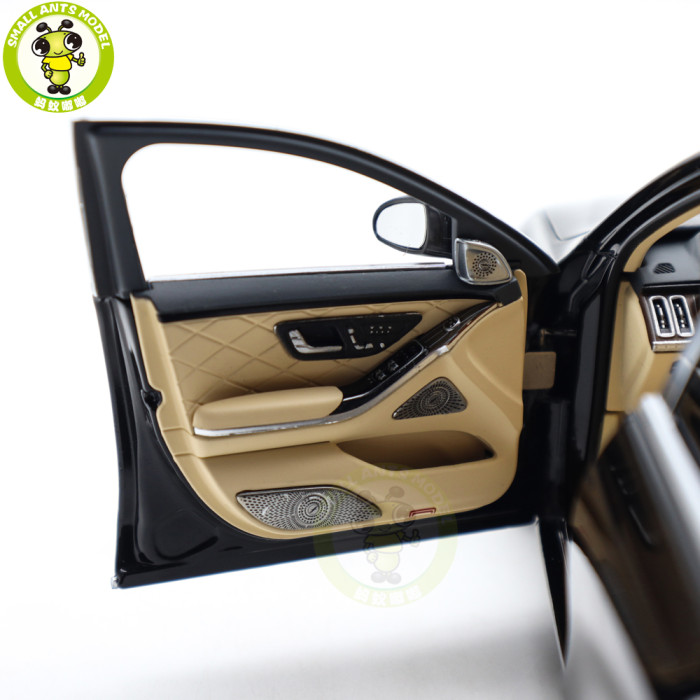 1/18 Mercedes Maybach S Class S680 2021 Almost Real 820114 Obsidian Black Diecast Model Toy Car Gifts For Friends Father