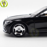1/18 Mercedes Maybach S Class S680 2021 Almost Real 820115 Obsidian Black Diecast Model Toy Car Gifts For Friends Father