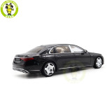 1/18 Mercedes Maybach S Class S680 2021 Almost Real 820115 Obsidian Black Diecast Model Toy Car Gifts For Friends Father
