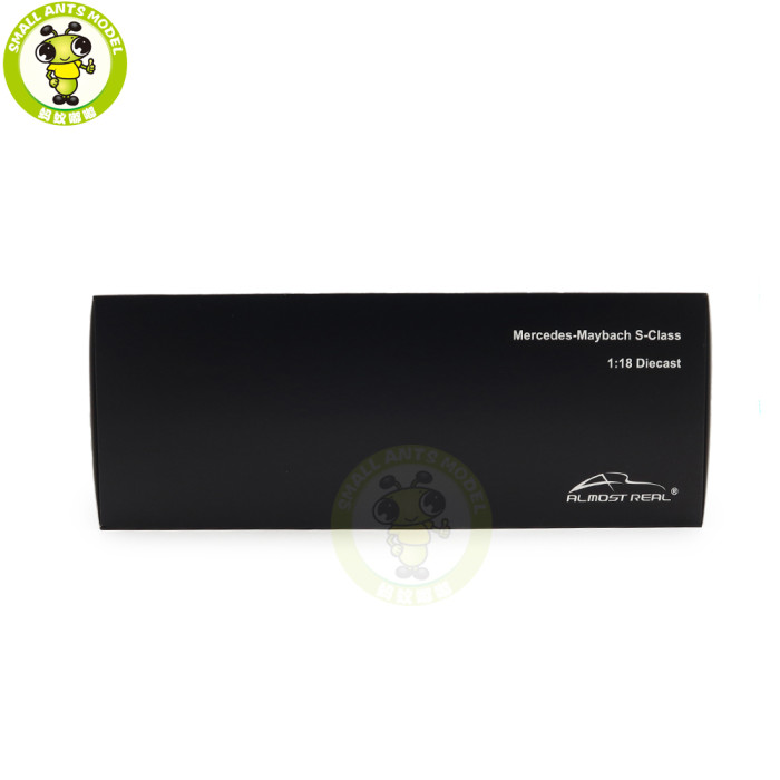 1/18 Mercedes Maybach S Class S680 2021 Almost Real 820114 Obsidian Black Diecast Model Toy Car Gifts For Friends Father