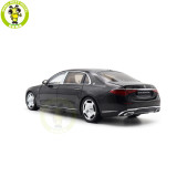 1/18 Mercedes Maybach S Class S680 2021 Almost Real 820115 Obsidian Black Diecast Model Toy Car Gifts For Friends Father