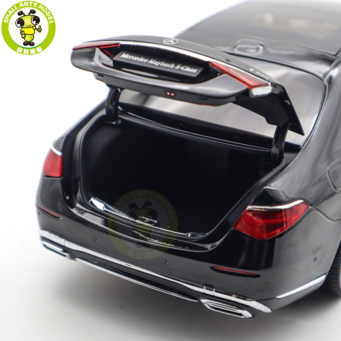 1/18 Mercedes Maybach S Class S680 2021 Almost Real 820114 Obsidian Black Diecast Model Toy Car Gifts For Friends Father