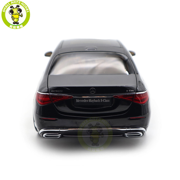 1/18 Mercedes Maybach S Class S680 2021 Almost Real 820114 Obsidian Black Diecast Model Toy Car Gifts For Friends Father