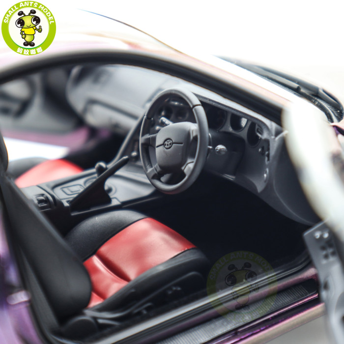 1/18 WHELART Toyota Supra A80 Midnight Purple Diecast Model Car Gifts For Father Friends