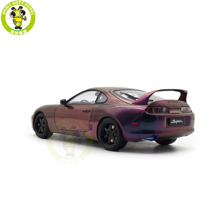 1/18 WHELART Toyota Supra A80 Midnight Purple Diecast Model Car Gifts For Father Friends