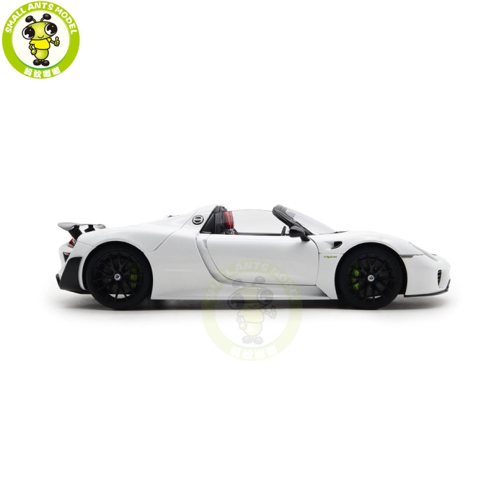 1/18 Porsche 918 Spyder Weissach Package Autoart 77920 White/Red Interior Model Toy Car Gifts For Father Friends