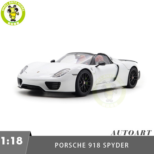 1/18 Porsche 918 Spyder Weissach Package Autoart 77920 White/Red Interior Model Toy Car Gifts For Father Friends