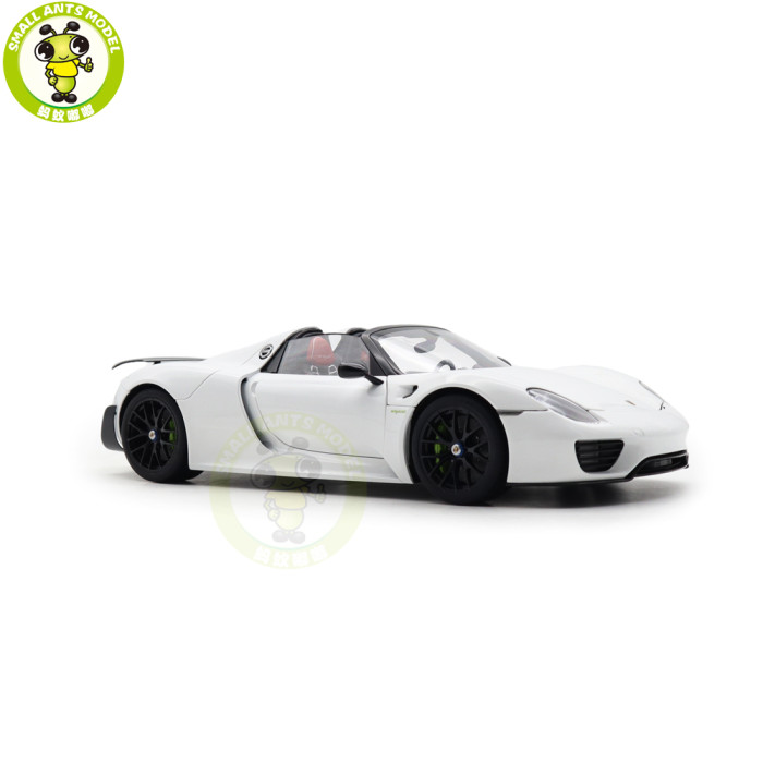 1/18 Porsche 918 Spyder Weissach Package Autoart 77920 White/Red Interior Model Toy Car Gifts For Father Friends