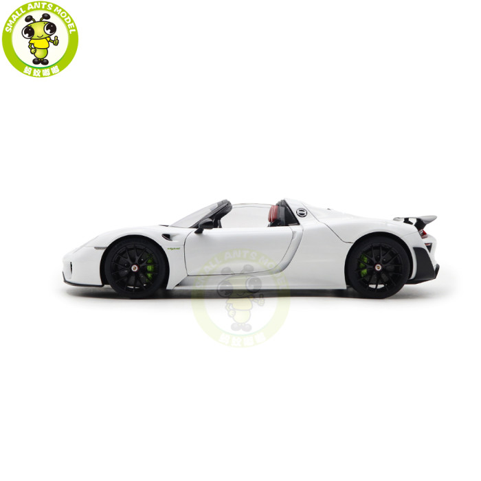 1/18 Porsche 918 Spyder Weissach Package Autoart 77920 White/Red Interior Model Toy Car Gifts For Father Friends