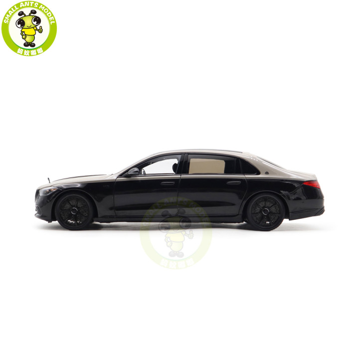 1/18 Mercedes Maybach S Class Night Series S680 2023 Almost Real 820140 Mojave Silver / Onyx Black Diecast Model Toy Car Gifts For Friends Father