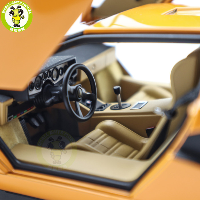 1/18 Lamborghini Countach LP400 AUTOart 74647 Orange Diecast Model Car Gifts For Friends Father