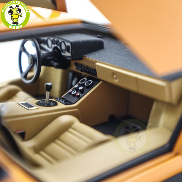 1/18 Lamborghini Countach LP400 AUTOart 74647 Orange Diecast Model Car Gifts For Friends Father