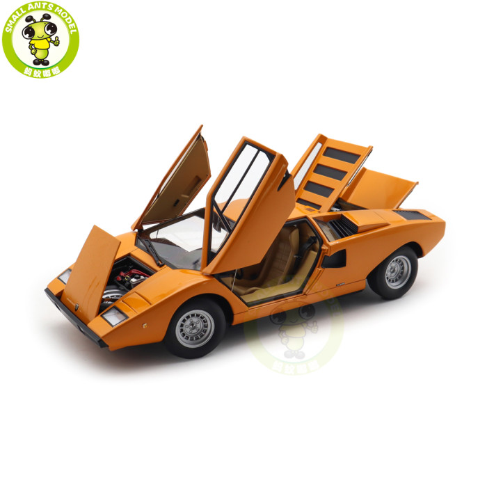 1/18 Lamborghini Countach LP400 AUTOart 74647 Orange Diecast Model Car Gifts For Friends Father