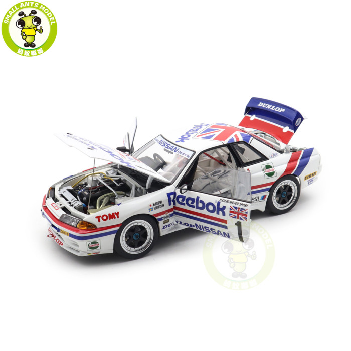 1/18 Autoart 89081 Nissan Skyline GT-R（R32）Group A 1990 Reebok #1 Special Edition Masahiro Hasemi Diecast Model Car Gifts For Friends Father