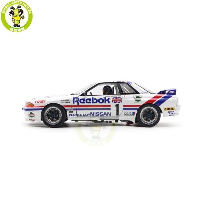 1/18 Autoart 89081 Nissan Skyline GT-R（R32）Group A 1990 Reebok #1 Special Edition Masahiro Hasemi Diecast Model Car Gifts For Friends Father