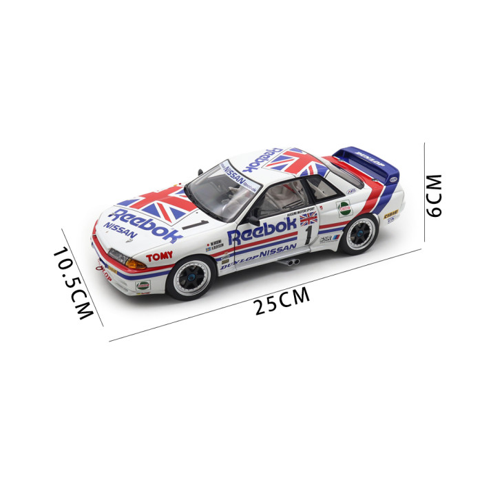 1/18 Autoart 89081 Nissan Skyline GT-R（R32）Group A 1990 Reebok #1 Special Edition Masahiro Hasemi Diecast Model Car Gifts For Friends Father