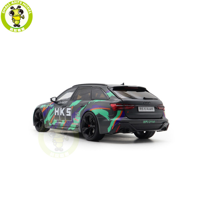 1/18 Audi RS 6 RS6 C8 Avant HKS Kilo Works Diecast Model Toy Cars Gifts For Husband Boyfriend Father