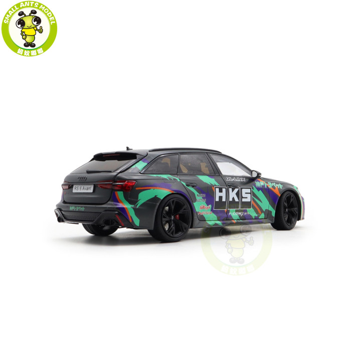 1/18 Audi RS 6 RS6 C8 Avant HKS Kilo Works Diecast Model Toy Cars Gifts For Husband Boyfriend Father