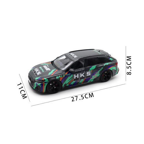 1/18 Audi RS 6 RS6 C8 Avant HKS Kilo Works Diecast Model Toy Cars Gifts For Husband Boyfriend Father