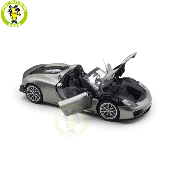 1/18 Porsche 918 Spyder Weissach Package Autoart 77922 Liquid Metal Silver Model Toy Car Gifts For Father Friends