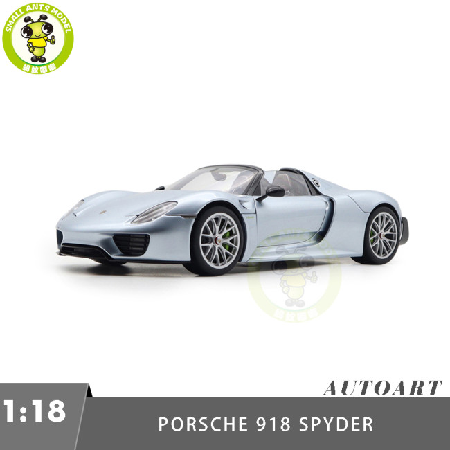 1/18 Porsche 918 Spyder Weissach Package Autoart 77923 Liquid Metal Chrome Blue Model Toy Car Gifts For Father Friends