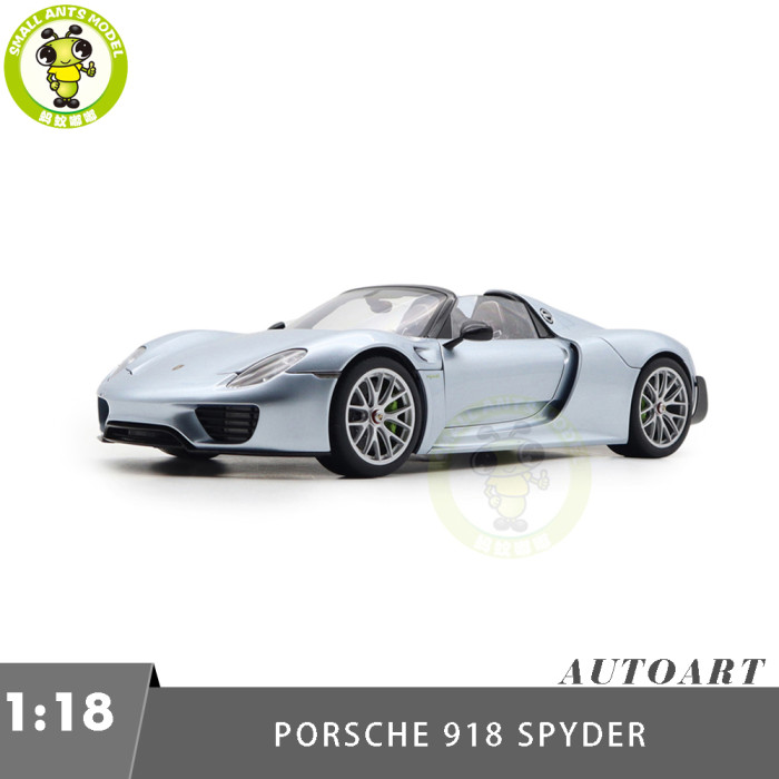 1/18 Porsche 918 Spyder Weissach Package Autoart 77923 Liquid Metal Chrome Blue Model Toy Car Gifts For Father Friends
