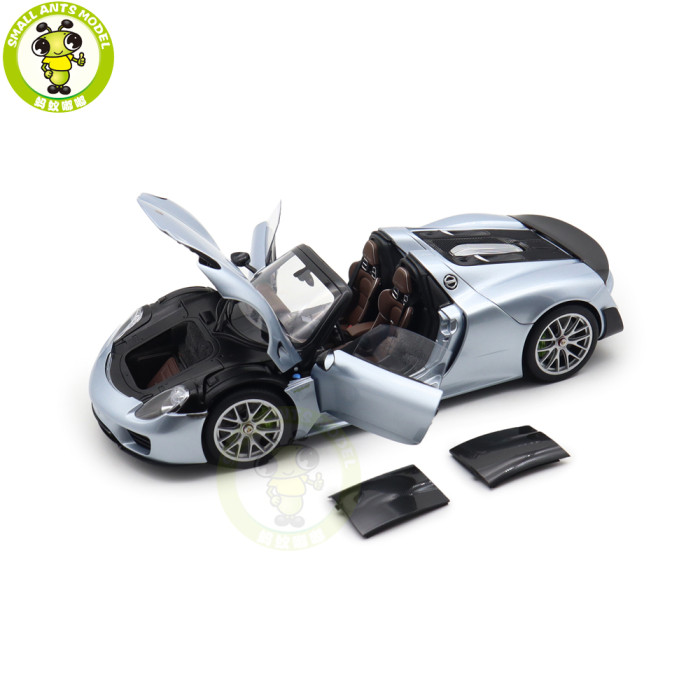 1/18 Porsche 918 Spyder Weissach Package Autoart 77923 Liquid Metal Chrome Blue Model Toy Car Gifts For Father Friends