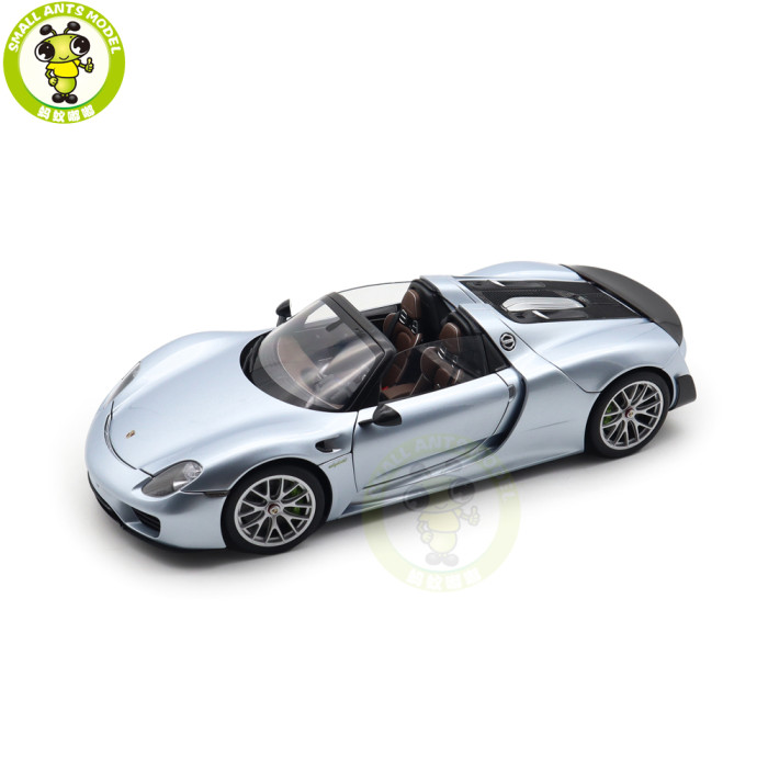 1/18 Porsche 918 Spyder Weissach Package Autoart 77923 Liquid Metal Chrome Blue Model Toy Car Gifts For Father Friends