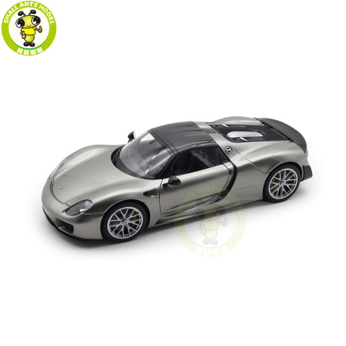 1/18 Porsche 918 Spyder Weissach Package Autoart 77922 Liquid Metal Silver Model Toy Car Gifts For Father Friends