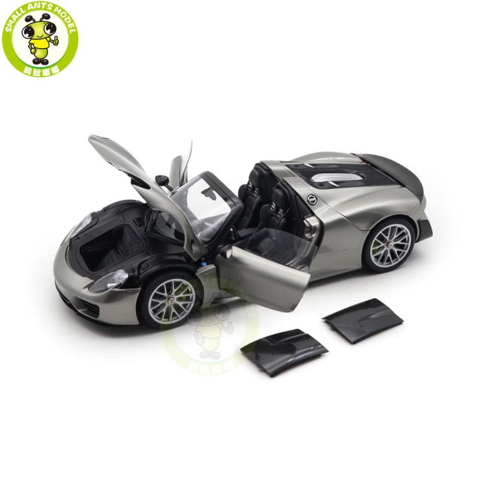 1/18 Porsche 918 Spyder Weissach Package Autoart 77922 Liquid Metal Silver Model Toy Car Gifts For Father Friends