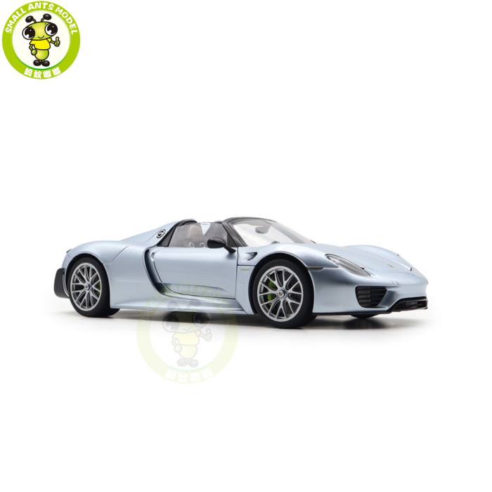1/18 Porsche 918 Spyder Weissach Package Autoart 77923 Liquid Metal Chrome Blue Model Toy Car Gifts For Father Friends