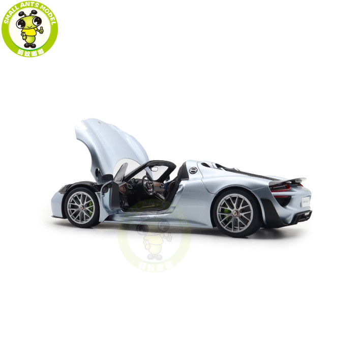 1/18 Porsche 918 Spyder Weissach Package Autoart 77923 Liquid Metal Chrome Blue Model Toy Car Gifts For Father Friends