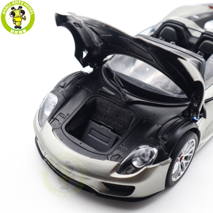 1/18 Porsche 918 Spyder Weissach Package Autoart 77922 Liquid Metal Silver Model Toy Car Gifts For Father Friends