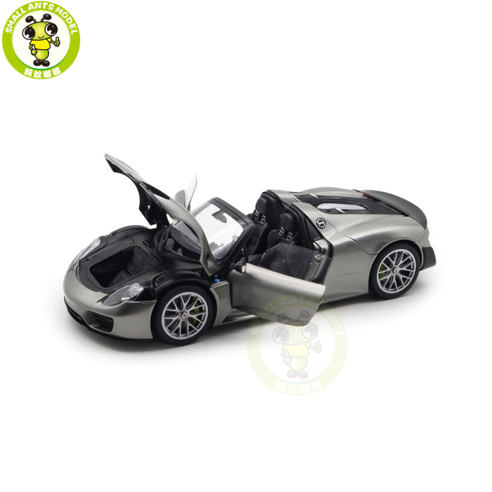 1/18 Porsche 918 Spyder Weissach Package Autoart 77922 Liquid Metal Silver Model Toy Car Gifts For Father Friends