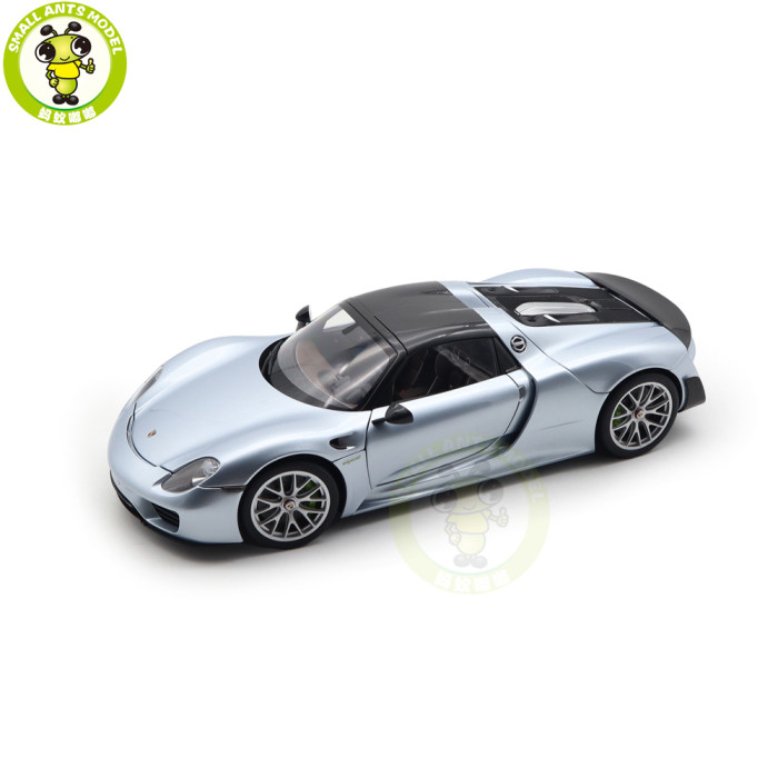 1/18 Porsche 918 Spyder Weissach Package Autoart 77923 Liquid Metal Chrome Blue Model Toy Car Gifts For Father Friends