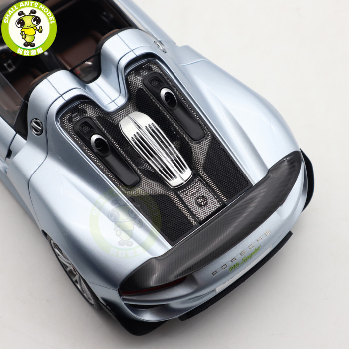1/18 Porsche 918 Spyder Weissach Package Autoart 77923 Liquid Metal Chrome Blue Model Toy Car Gifts For Father Friends
