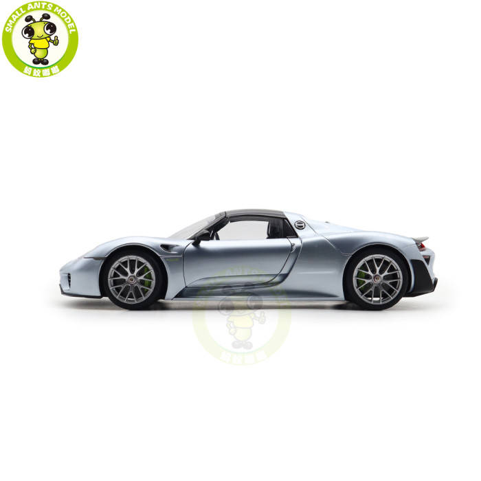 1/18 Porsche 918 Spyder Weissach Package Autoart 77923 Liquid Metal Chrome Blue Model Toy Car Gifts For Father Friends