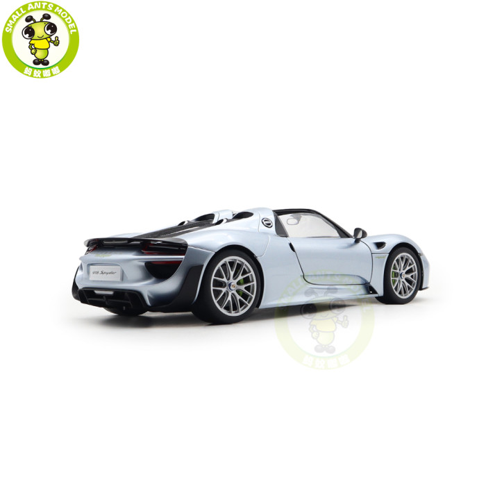 1/18 Porsche 918 Spyder Weissach Package Autoart 77923 Liquid Metal Chrome Blue Model Toy Car Gifts For Father Friends
