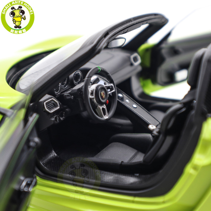 1/18 Porsche 918 Spyder Weissach Package Autoart 77921 Acid Green Model Toy Car Gifts For Father Friends