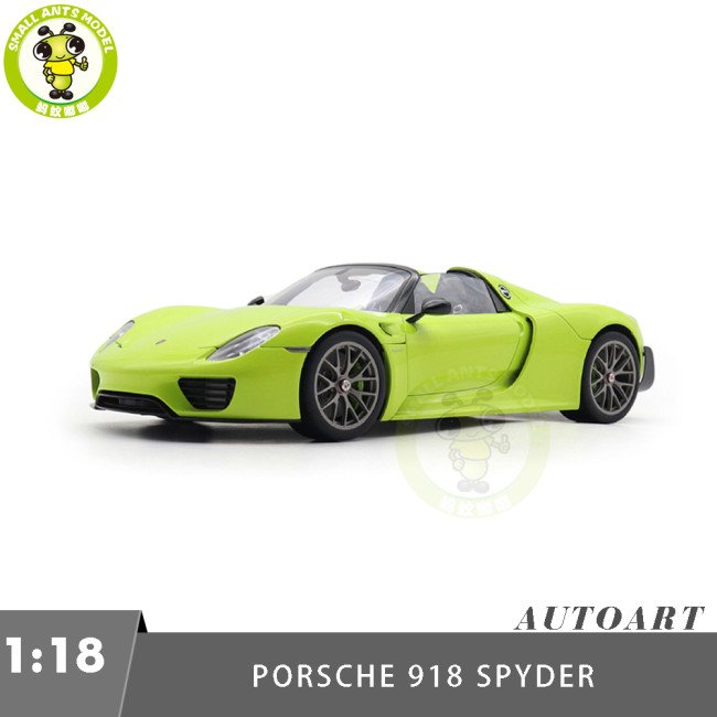 1/18 Porsche 918 Spyder Weissach Package Autoart 77921 Acid Green Model Toy Car Gifts For Father Friends