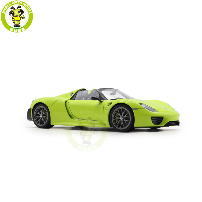 1/18 Porsche 918 Spyder Weissach Package Autoart 77921 Acid Green Model Toy Car Gifts For Father Friends