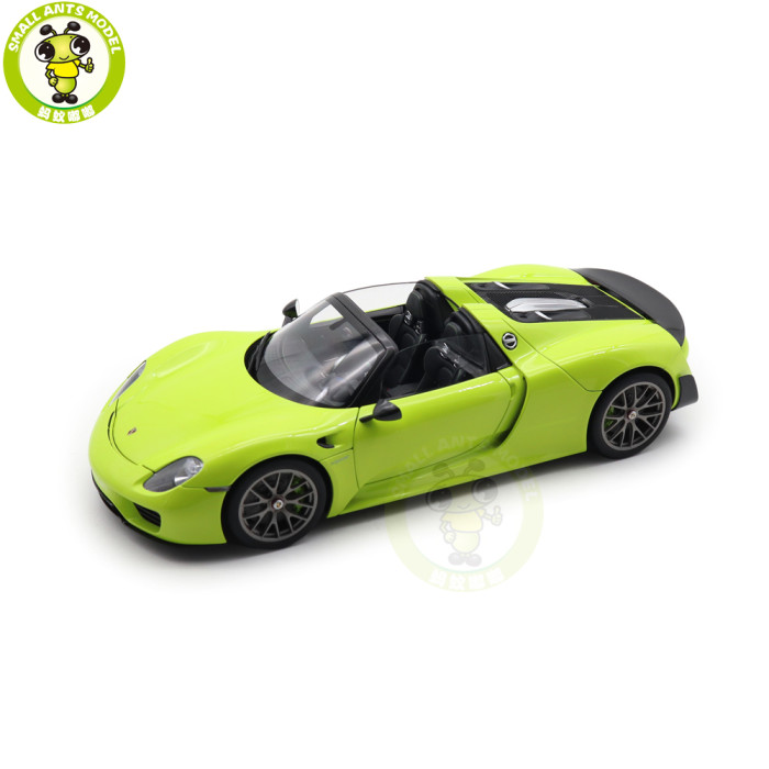 1/18 Porsche 918 Spyder Weissach Package Autoart 77921 Acid Green Model Toy Car Gifts For Father Friends