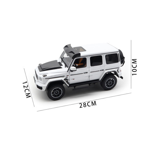 1/18 Benz Brabus 800 G63 G Class 4×4² 2023 Almost Real 860542 Diamond White Diecast Model Toy Car Gifts For Friends Father