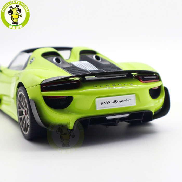 1/18 Porsche 918 Spyder Weissach Package Autoart 77921 Acid Green Model Toy Car Gifts For Father Friends