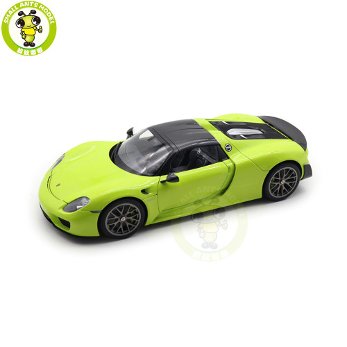 1/18 Porsche 918 Spyder Weissach Package Autoart 77921 Acid Green Model Toy Car Gifts For Father Friends