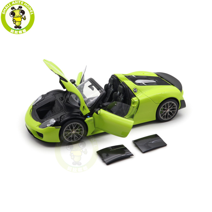 1/18 Porsche 918 Spyder Weissach Package Autoart 77921 Acid Green Model Toy Car Gifts For Father Friends
