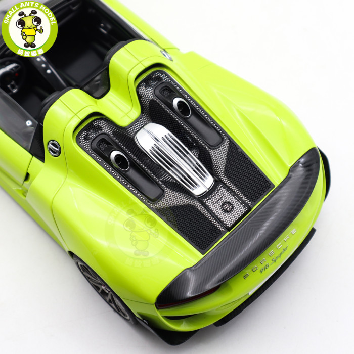 1/18 Porsche 918 Spyder Weissach Package Autoart 77921 Acid Green Model Toy Car Gifts For Father Friends