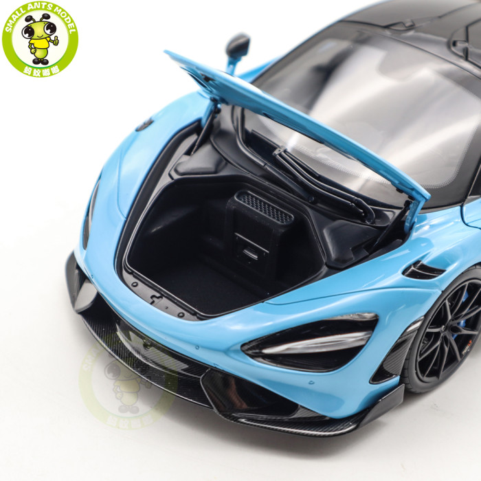 1/18 LCD HPD McLaren 765LT Supercar Blue Diecast Model Car Gifts For Father Friends