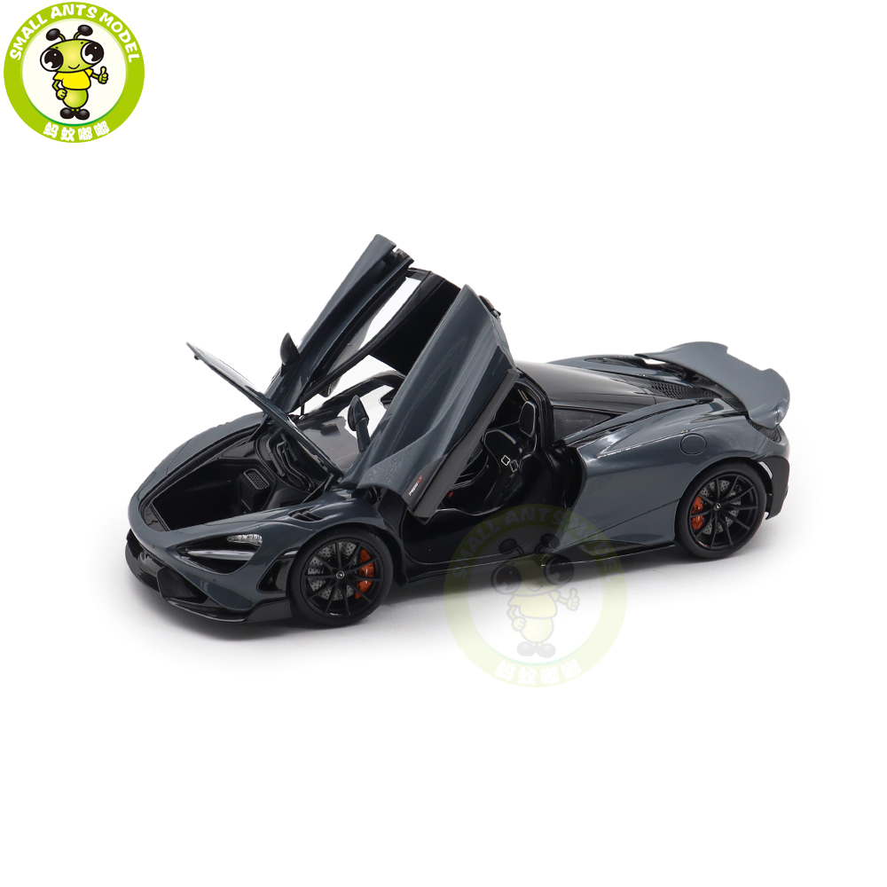 1/18 LCD HPD McLaren 765LT Supercar Grey Diecast Model Car Gifts