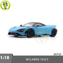 1/18 LCD HPD McLaren 765LT Supercar Blue Diecast Model Car Gifts For Father Friends